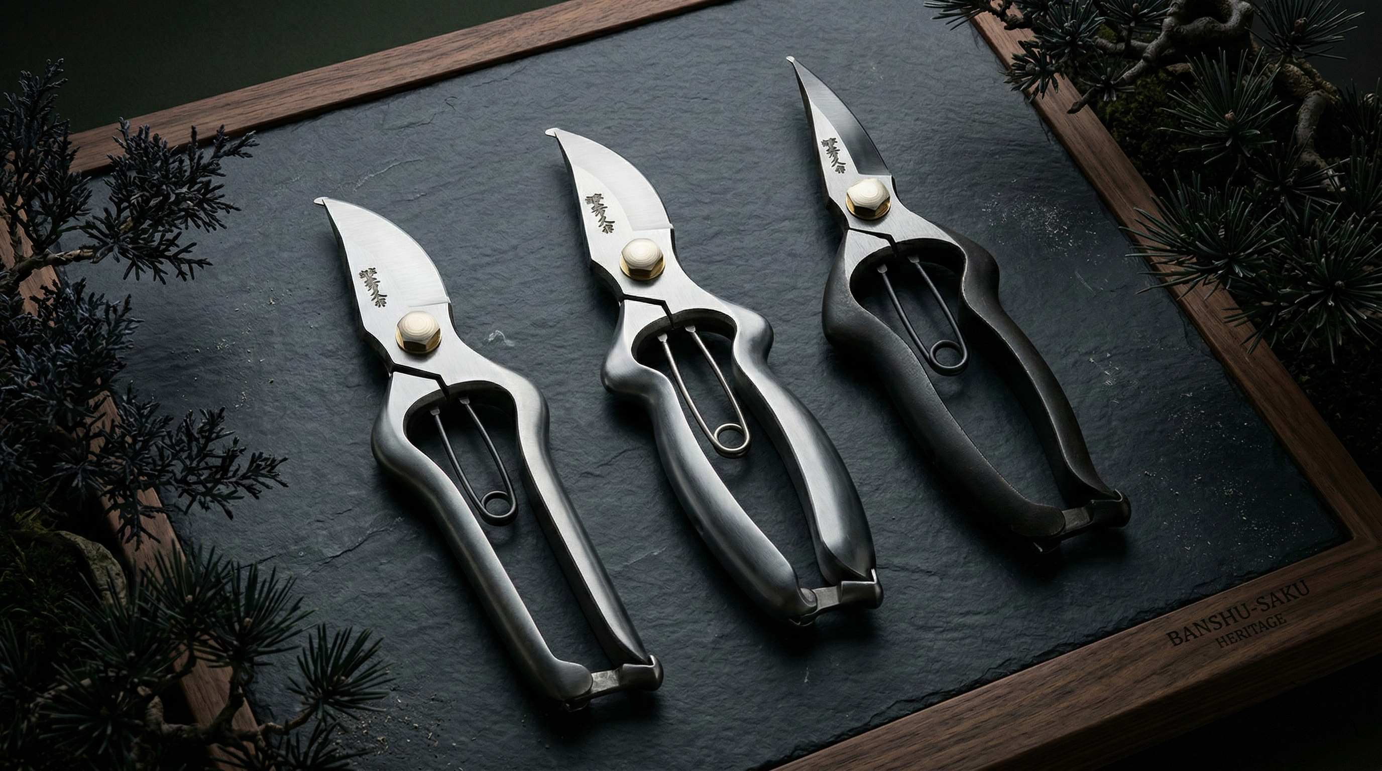 Japanese pruning sheers by Toyama Hamono.