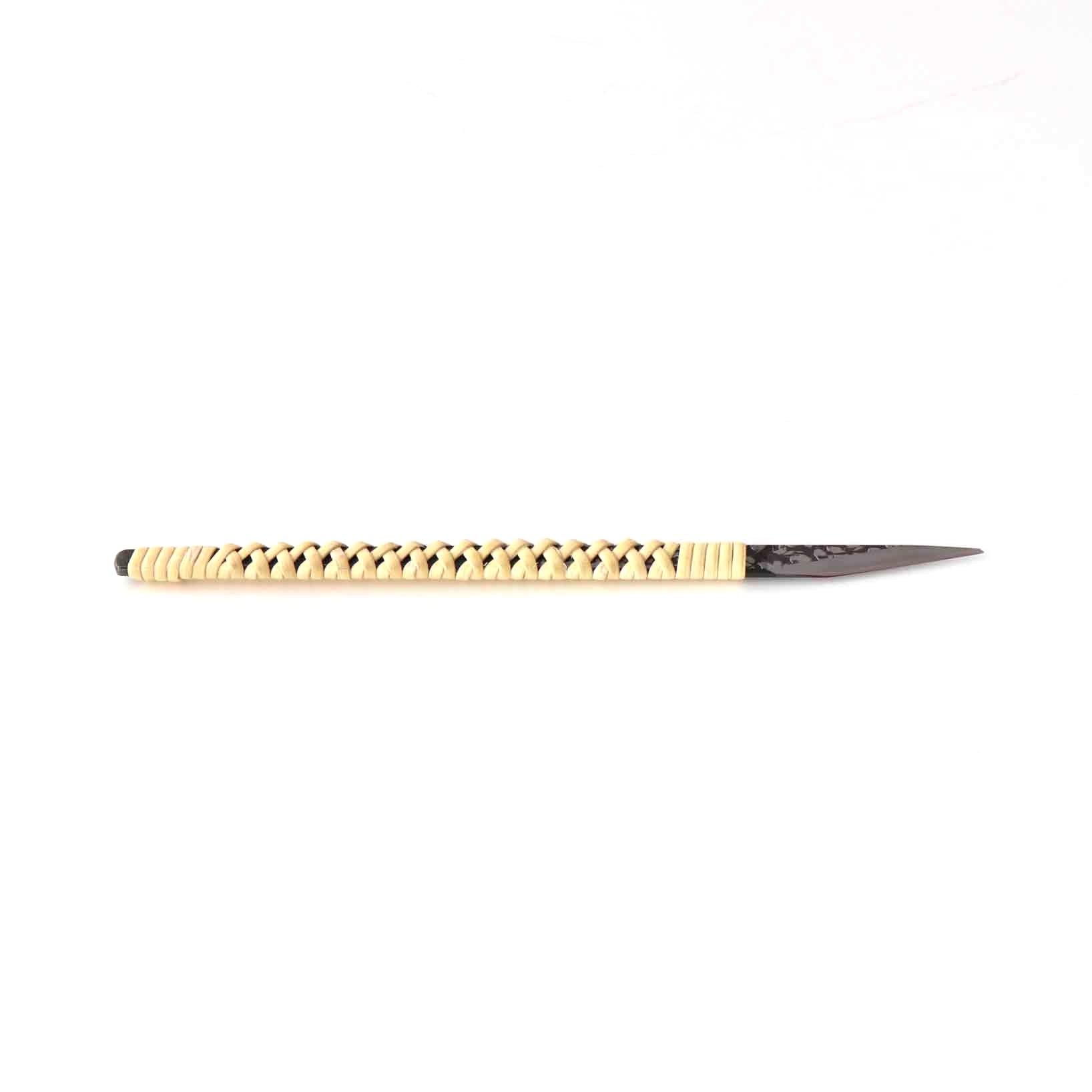 MK4 Hand-Forged “Kiridashi” Grafting Knife, 45 mm Blade, Rattan-Wrapped Handle
