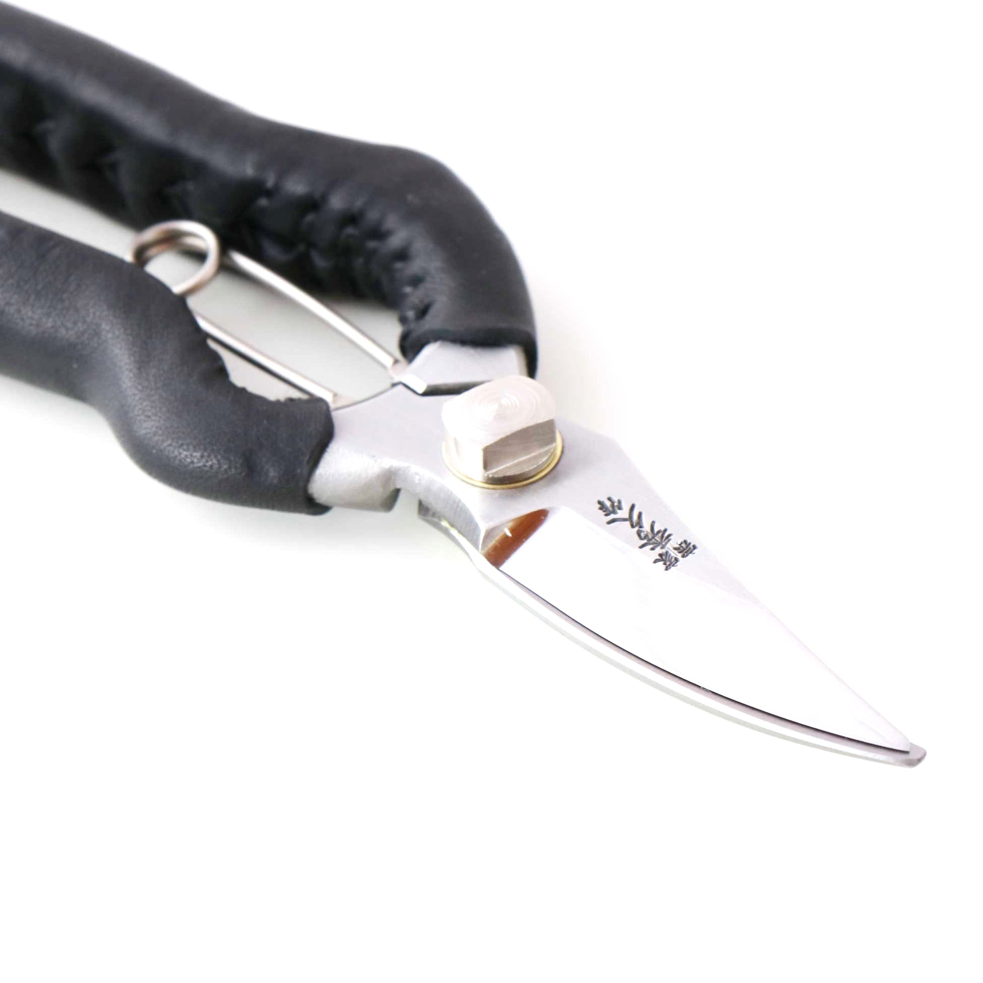 T526B Forged Multi Purpose Pruning Shears/Secateur, Stainless Steel Asymmetrical Ergonomic Grip w/ Black Leather Cover