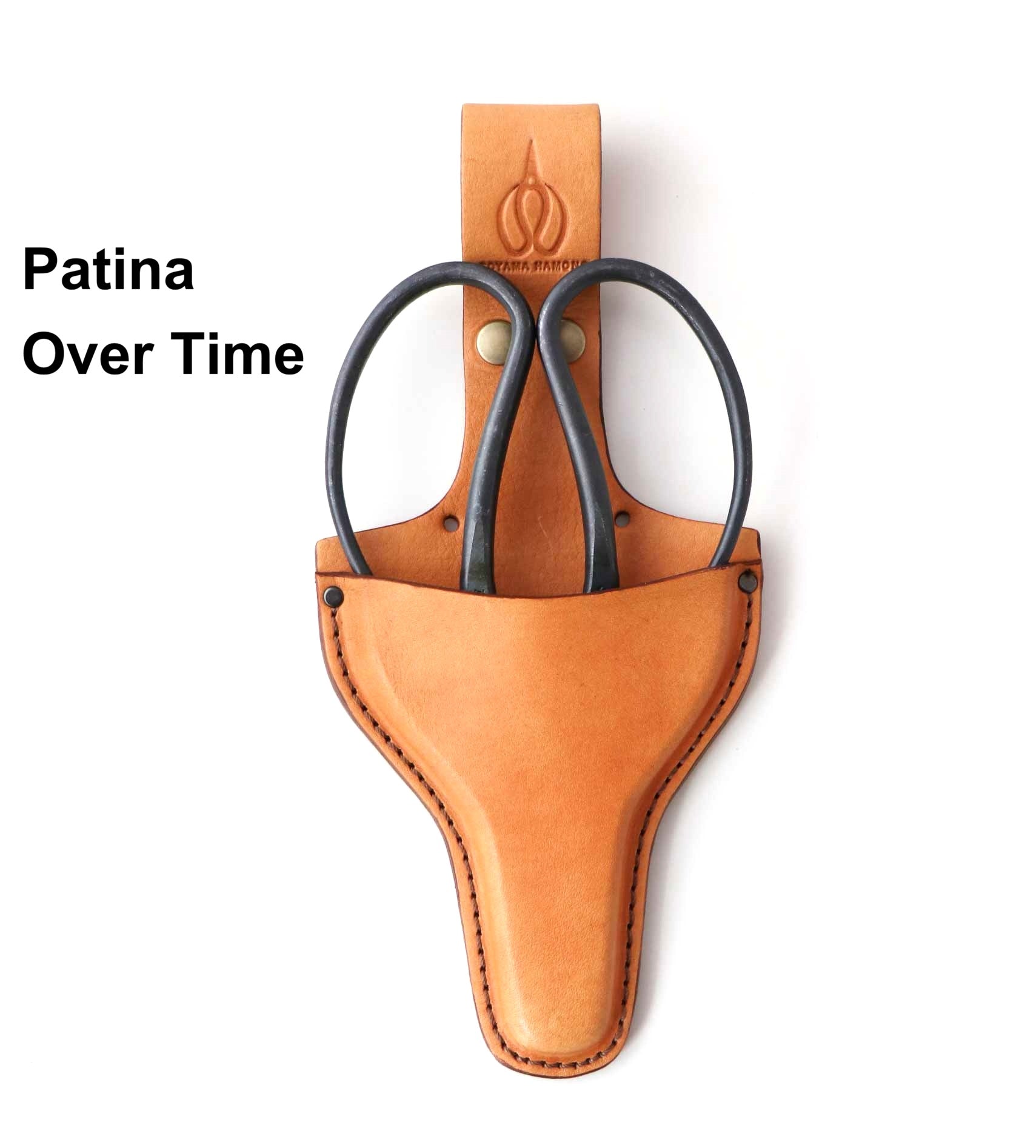 R6N Leather Holster/Pouch for Loop Handle Traditional Japanese Scissors w/ Belt Clip