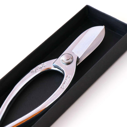 T8CR Traditional Japanese Ikebana Floral Shears, Chrome Warabi-te Grip Forged High Carbon Steel 50mm Blade