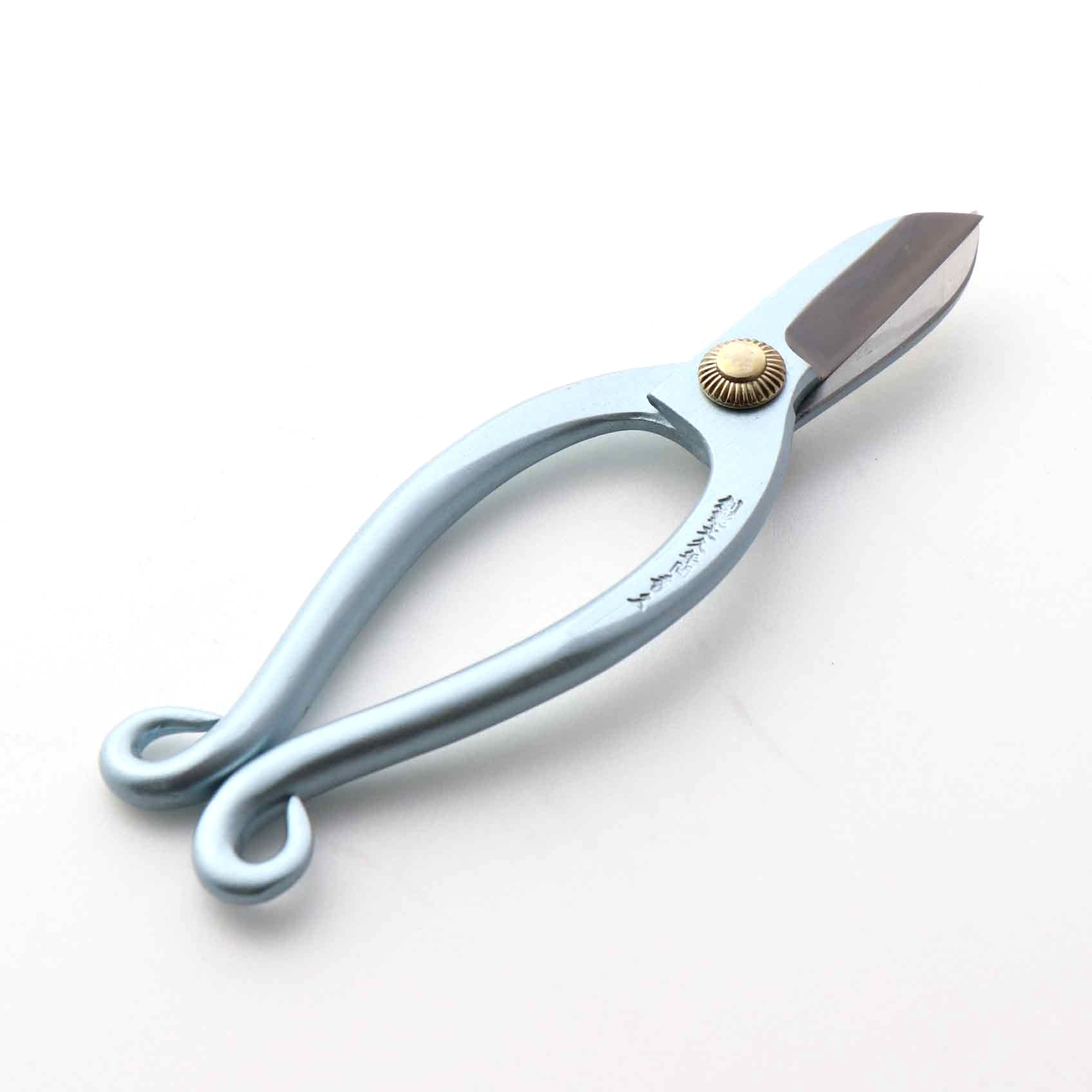 T8BJ Japanese Traditional Ikebana Floral Shears Jr. with Blue Hand-Forged High-Carbon Steel 50 mm Blade