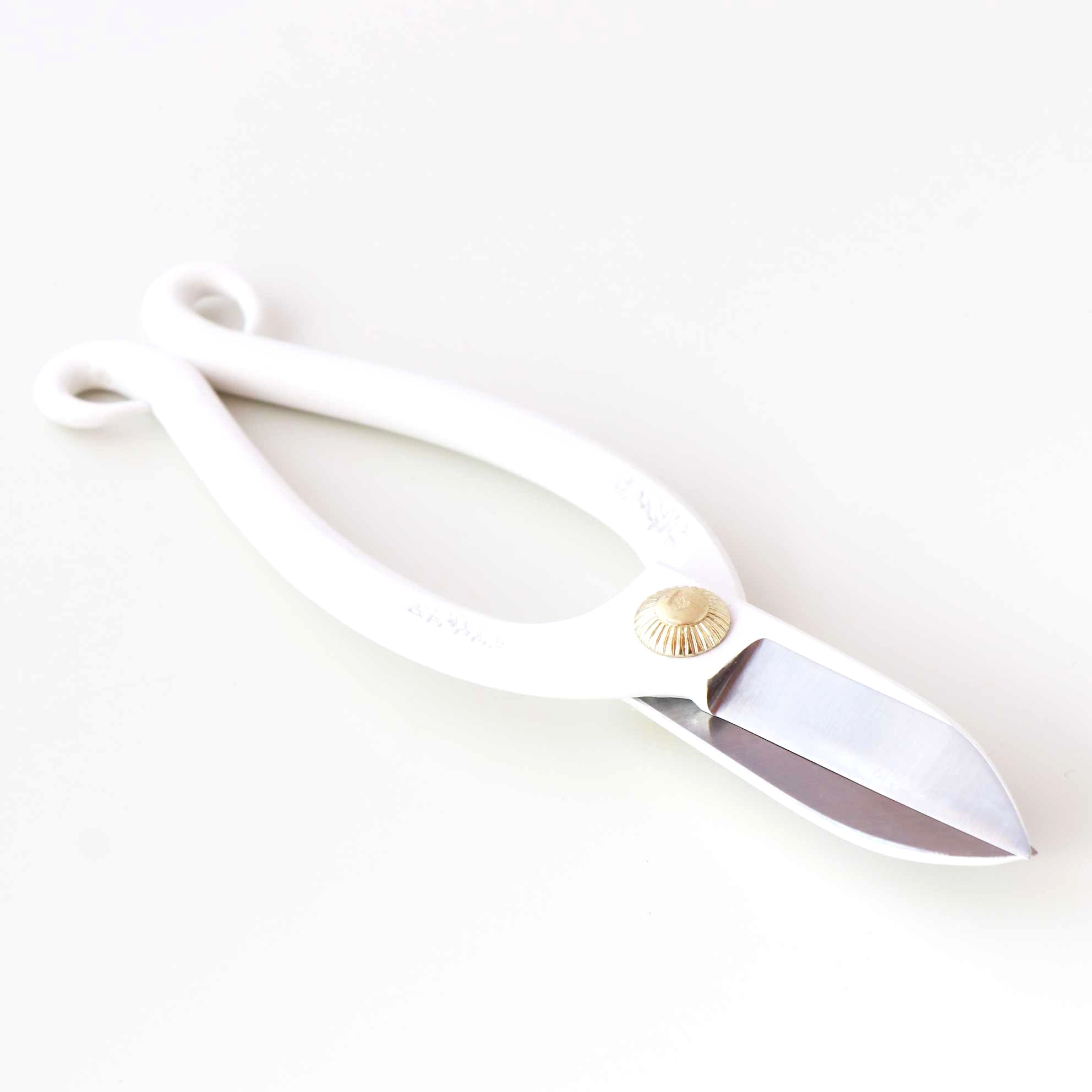 T8WH Traditional Japanese Ikebana Floral Shears White Forged High Carbon Steel 50mm Blade