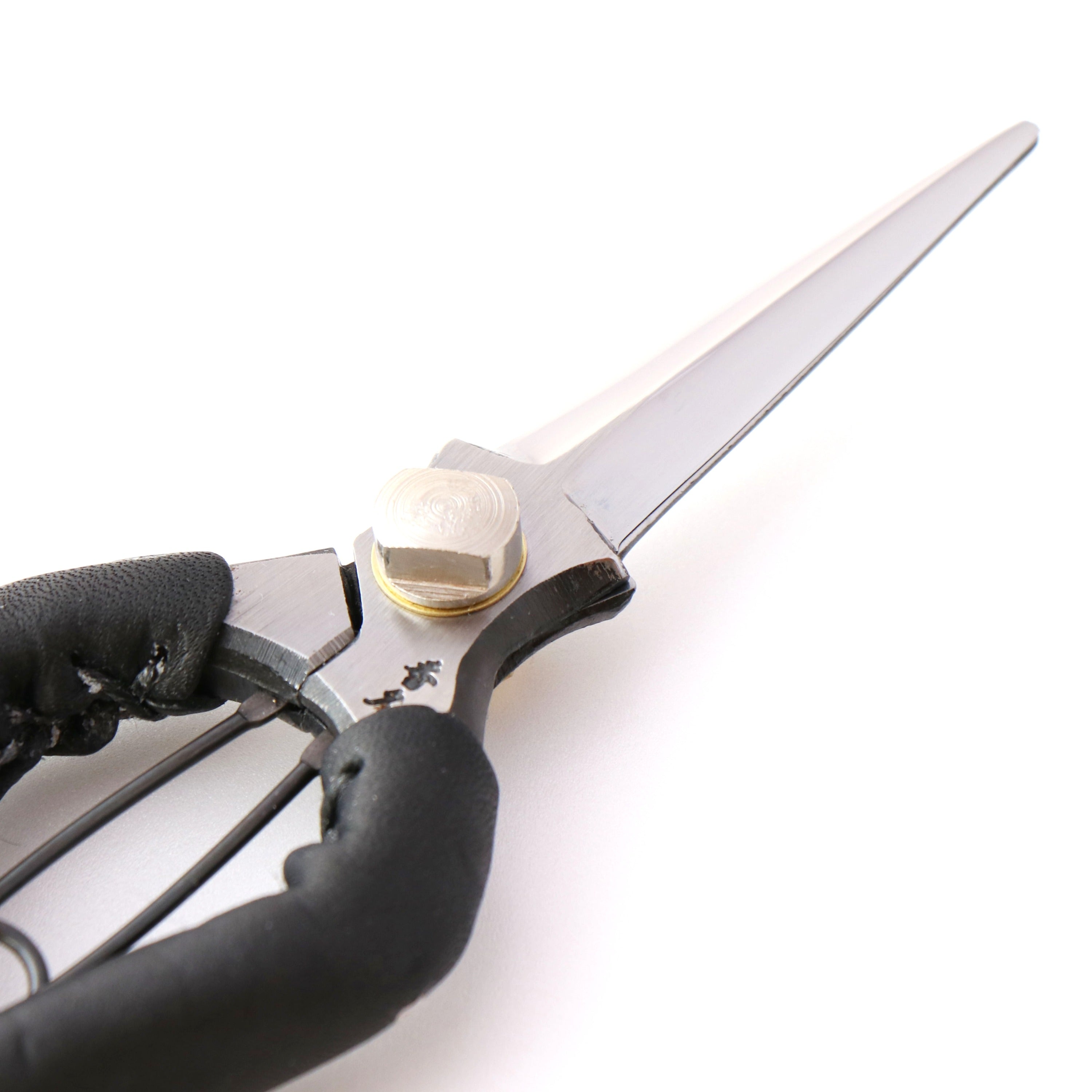 T17B Hand Forged Snips , High Carbon Steel Symmetrical Grip Leather Cover Black