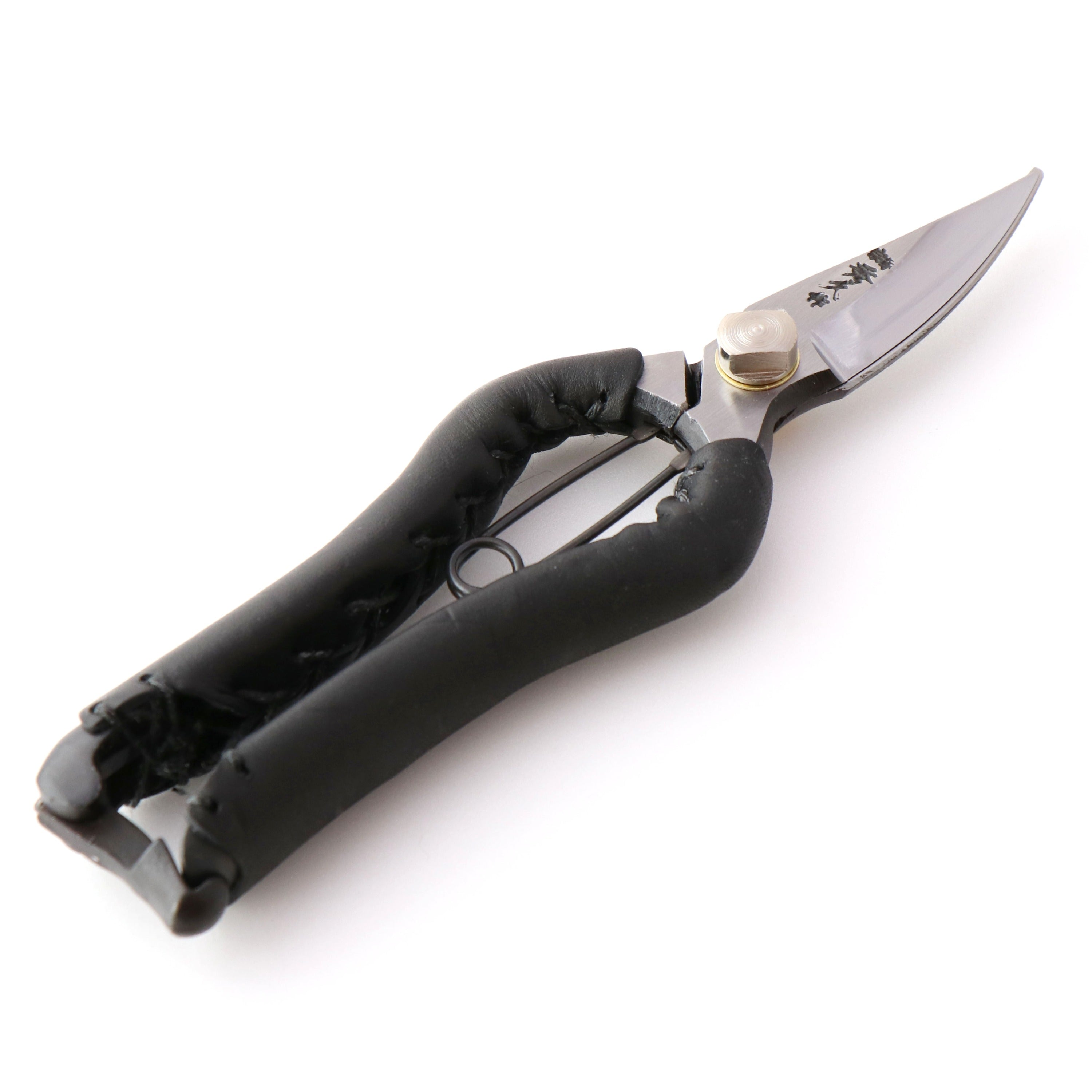T19B Hand-Forged Multi-Purpose Pruning Shears/Secateurs with Symmetrical Grip and Black Leather Wrap
