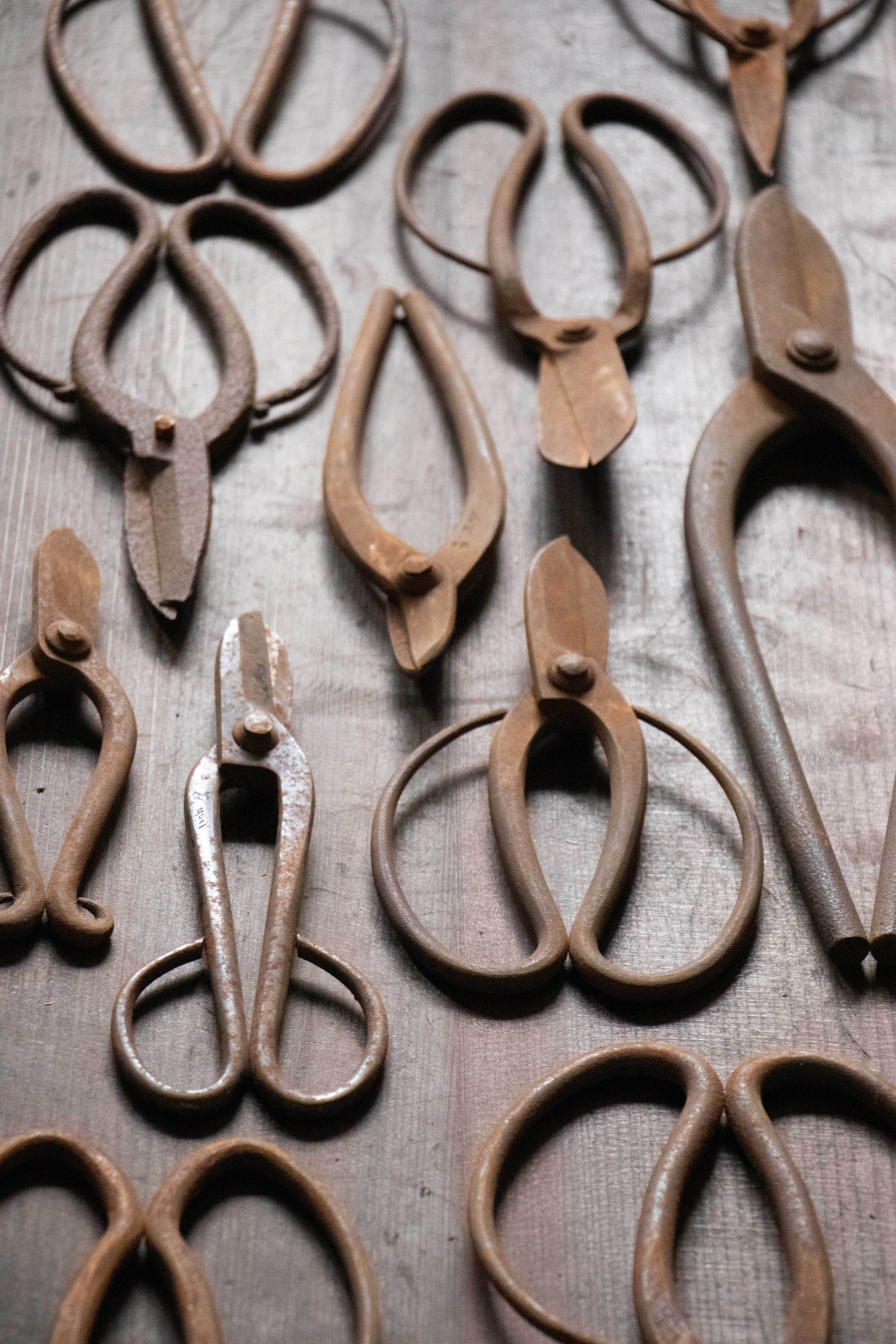 handcrafted Toyama Hamono shears displaying Japanese craftsmanship