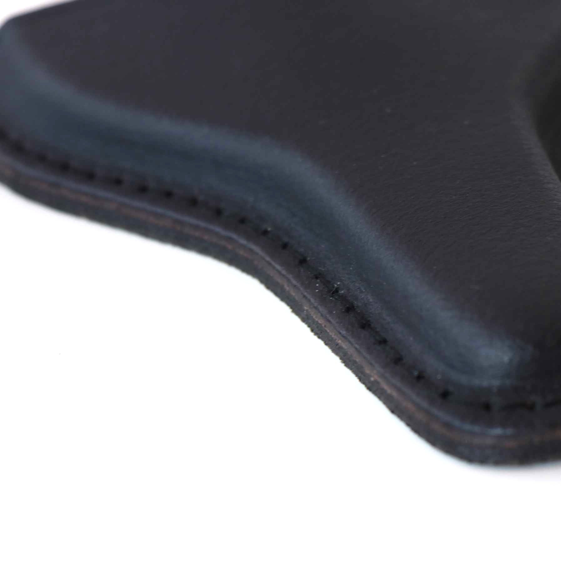 R6B Black Leather Holster/Pouch for Loop Handle Traditional Japanese Scissors w/ Belt Clip