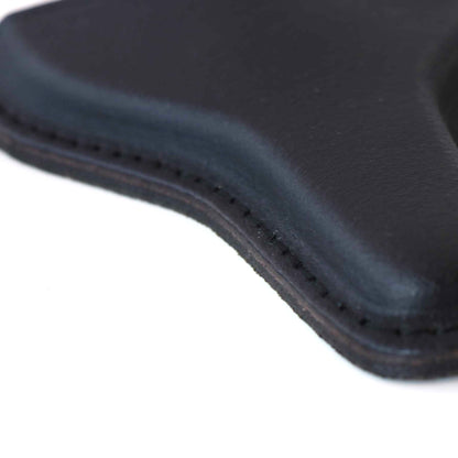 R6B Black Leather Holster/Pouch for Loop Handle Traditional Japanese Scissors w/ Belt Clip