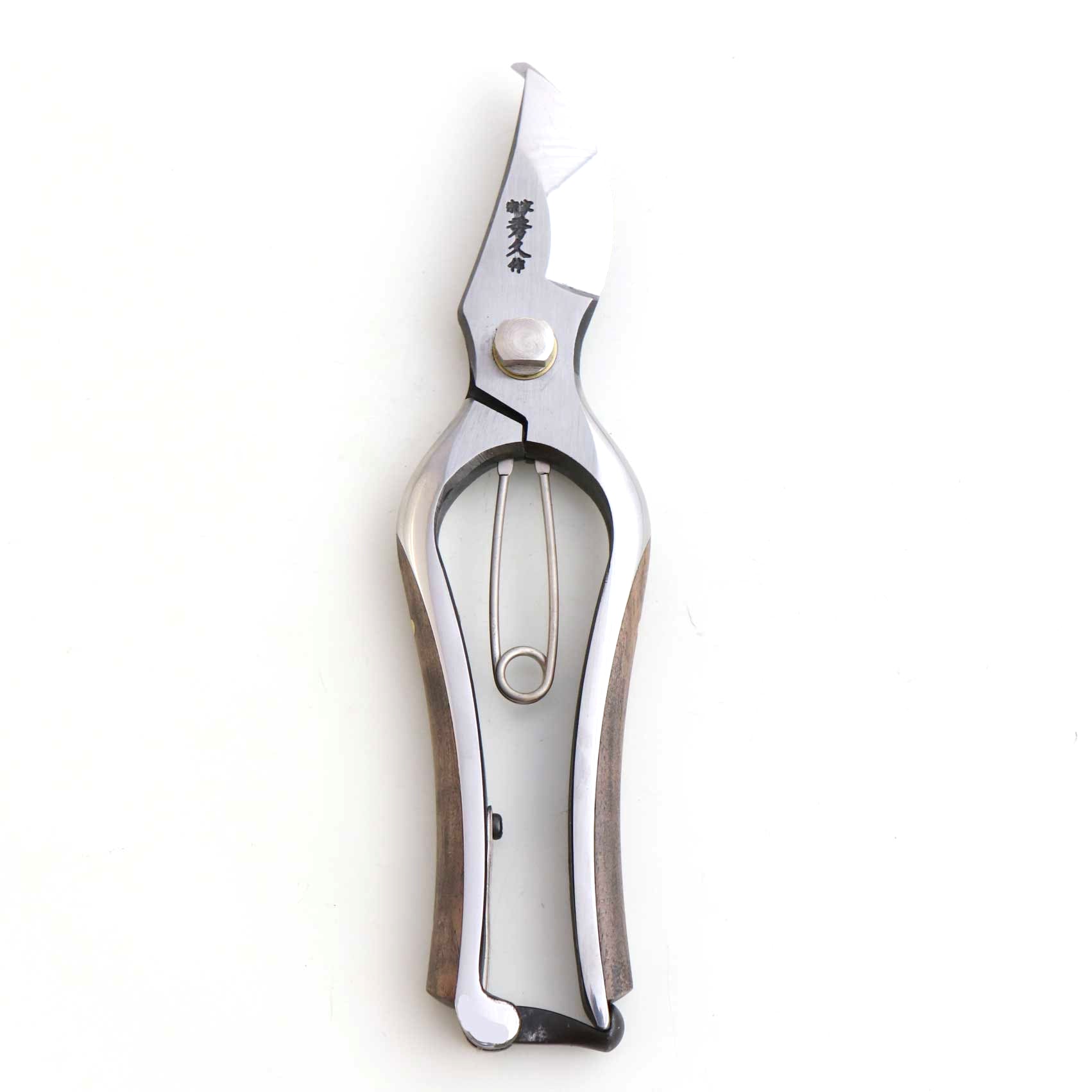 T101 Hand Forged Pruning Shears/Secateurs, High Carbon Steel Smmetrical Walnut Wood Grip