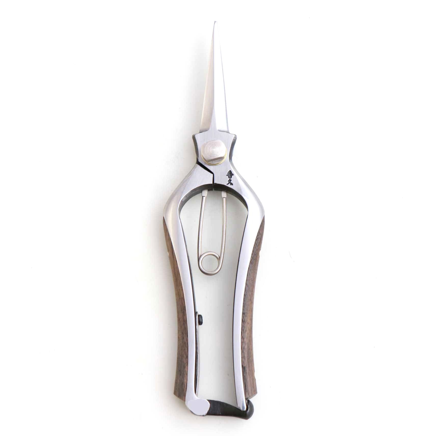 T103 Hand Forged Home ＆ Garden Snips, High Carbon Steel Smmetrical Walnut Wood Grip