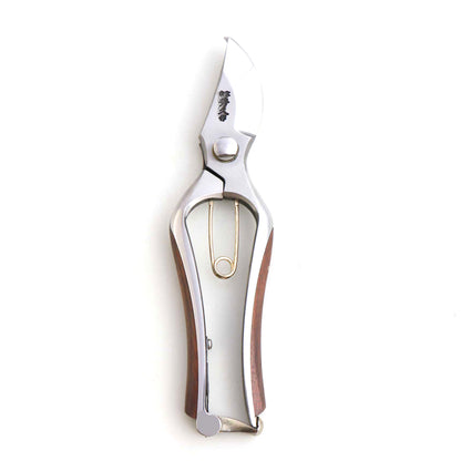 T106 Hand Forged Pruning Shears/Secateurs, High Carbon Steel Bubinga Wood Grip