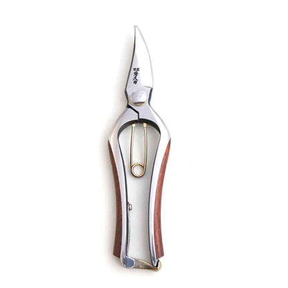 T107 Hand Forged Multi-Purpose Pruning Shears/Secateurs, High Carbon Steel Bubinga Wood Grip