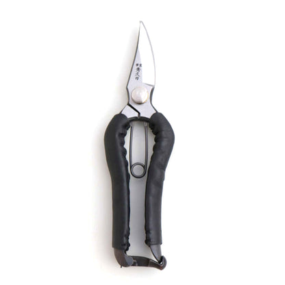 T19B Hand-Forged Multi-Purpose Pruning Shears/Secateurs with Symmetrical Grip and Black Leather Wrap
