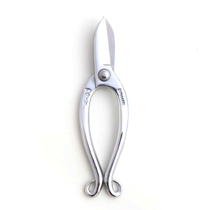 T8CR Traditional Japanese Ikebana Floral Shears, Chrome Warabi-te Grip Forged High Carbon Steel 50mm Blade